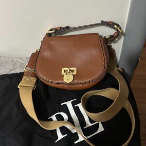 Lauren Ralph Lauren Leather Saddle Bag